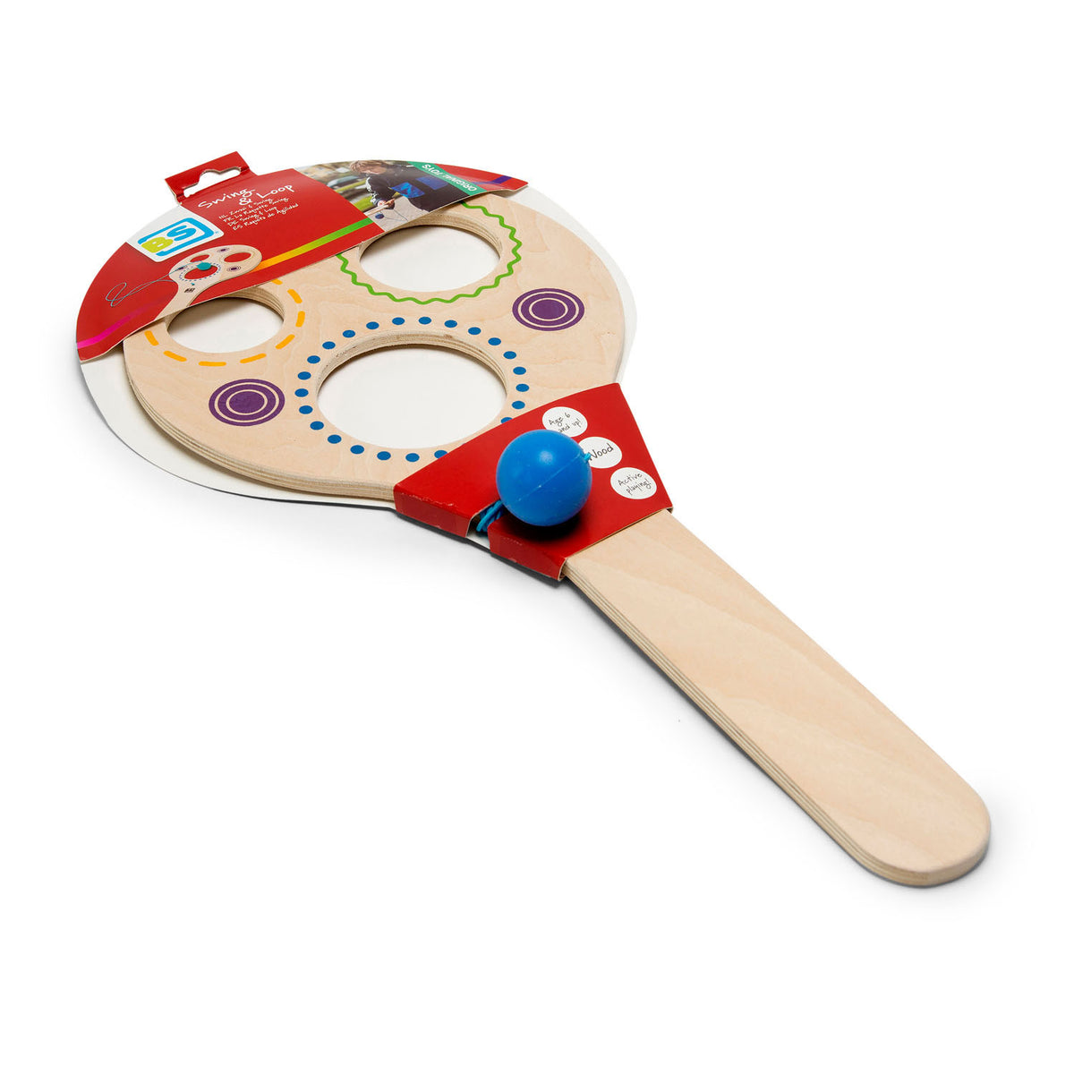 BS Toys Swing and Swing Wooden Racket Offside