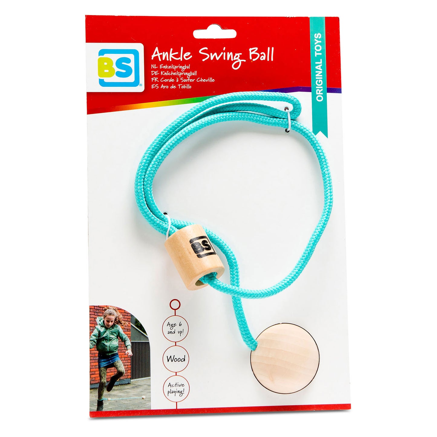 Bs toys single-spring ball bleu
