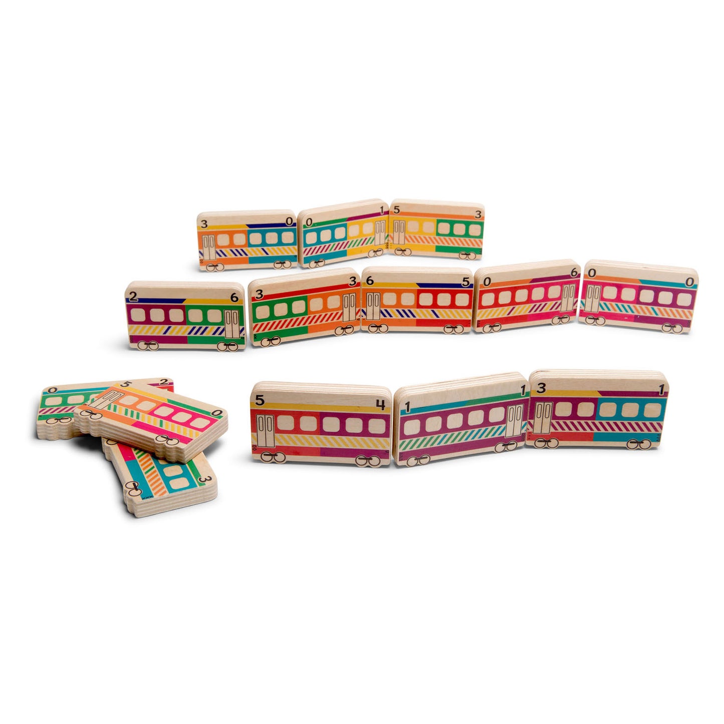 BS Toys Wooden Dominotrain, 14dlg.