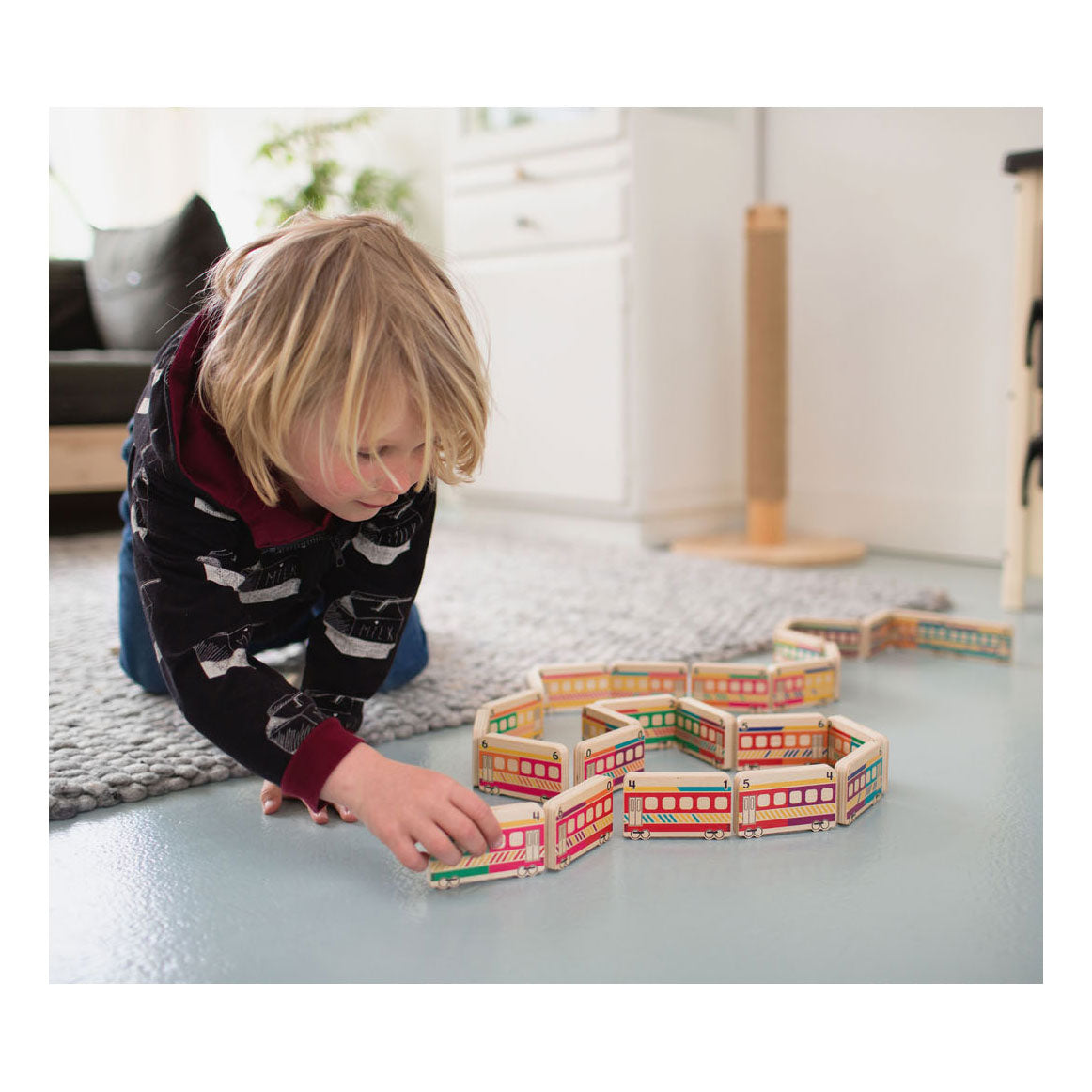 BS Toys Wooden Dominotrain, 14dlg.
