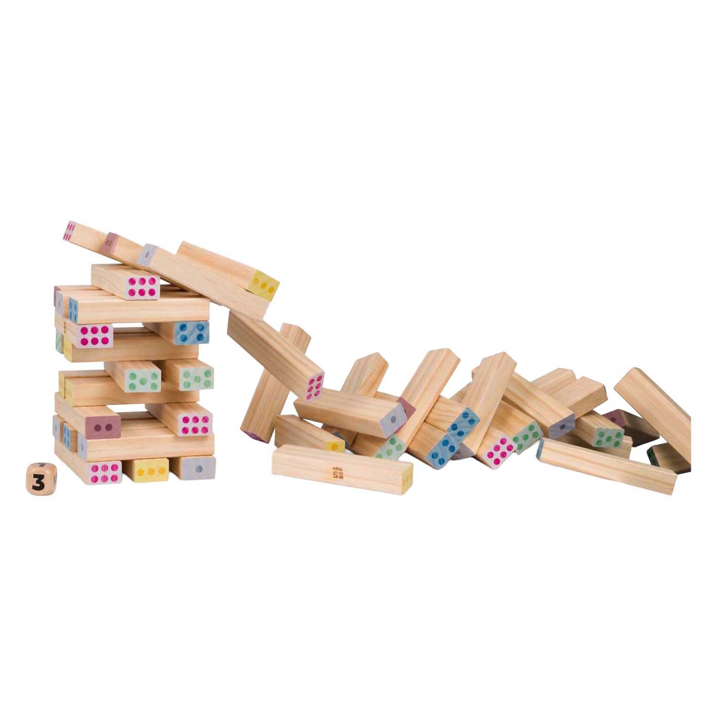 Tour à chiffres géante en bois BS Toys - 46 pcs.