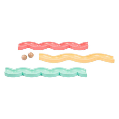 Bs jouets piste de balle en bois transmettre et jouer - 4 pcs.
