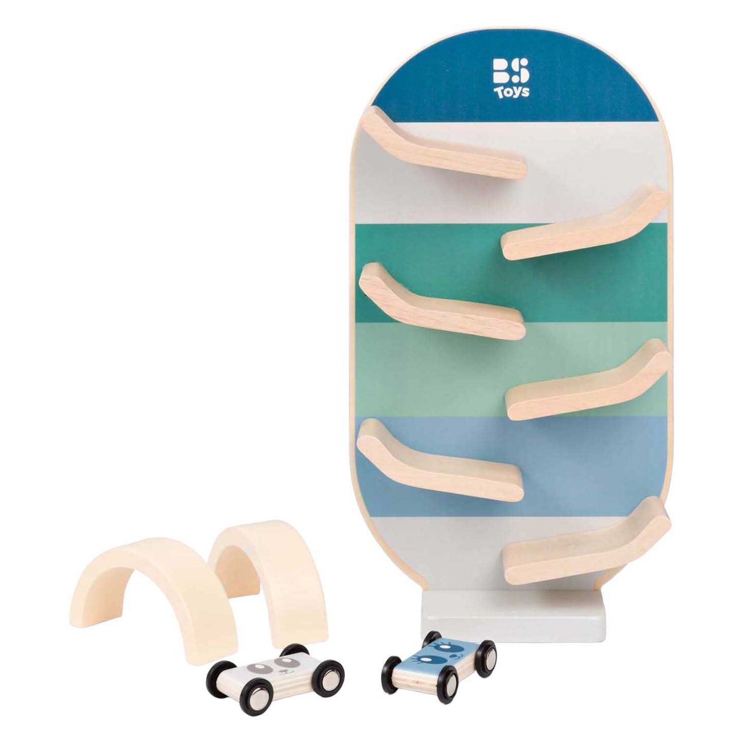 Ensemble de pistes de voiture en bois BS Toys - 3 parties.