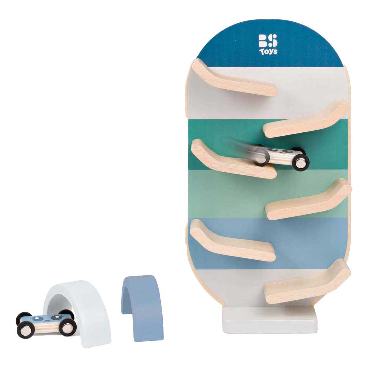 Ensemble de pistes de voiture en bois BS Toys - 3 parties.