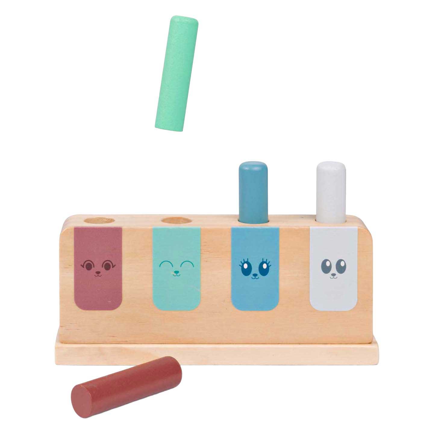Jeu pop-up en bois Bs Toys - 5 pcs.