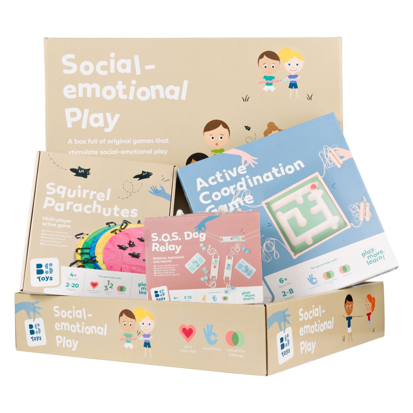 Bs Toys Ensemble de jeu social et émotionnel - 6 pièces.