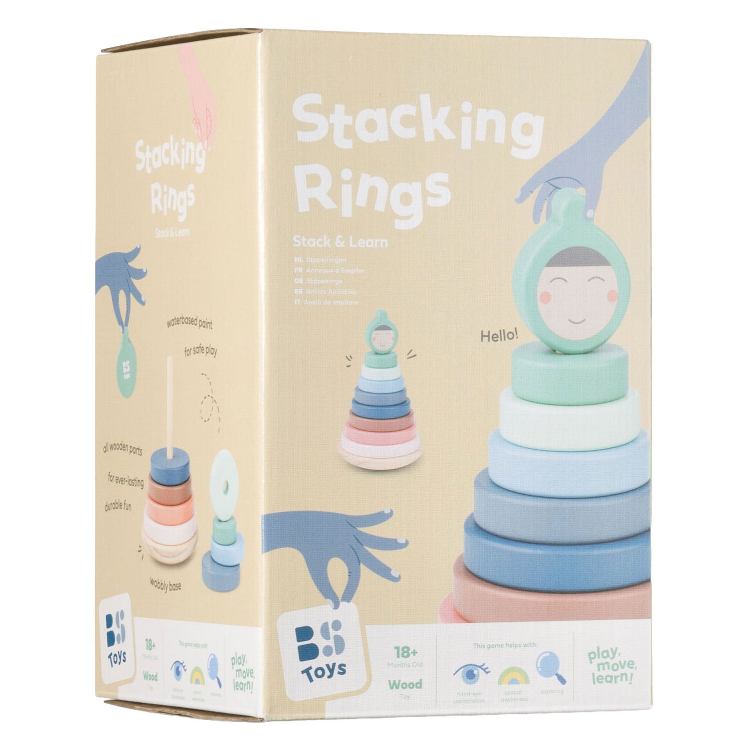 Anneaux empilables en bois Bs Toys