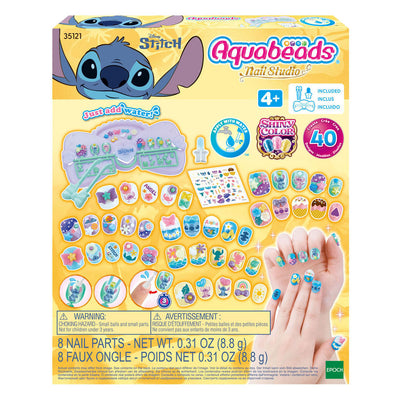 Kit de créateur Aquabeads Stitch Nail Studio - Ongles pour enfants - à coller à l'eau