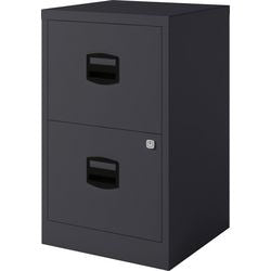 Commode à dossiers suspendus bisley pfa2zw 2 tiroirs noir