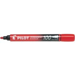 Marqueur permanent pilot 100 pointe ronde 1mm rouge