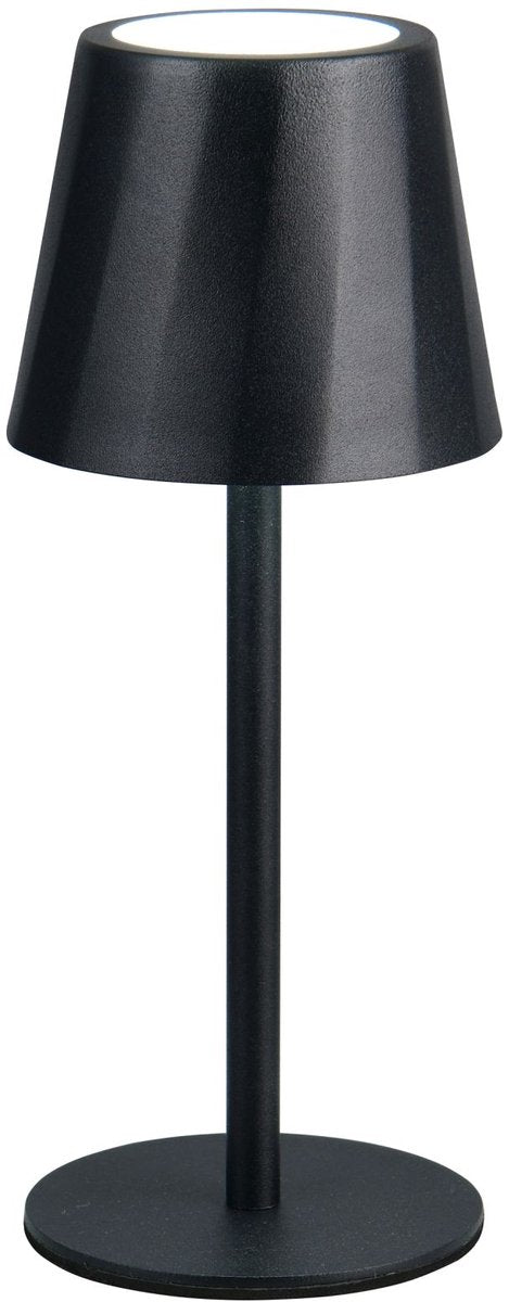 Rl vis ta lumière réalité diaz - lampe de table - noir mat - incl. 1x SMD 1,6 W - Touch 4 niveaux - Couleur de la lumière réglable en continu - Connexion USB - rechargeable - sans fil