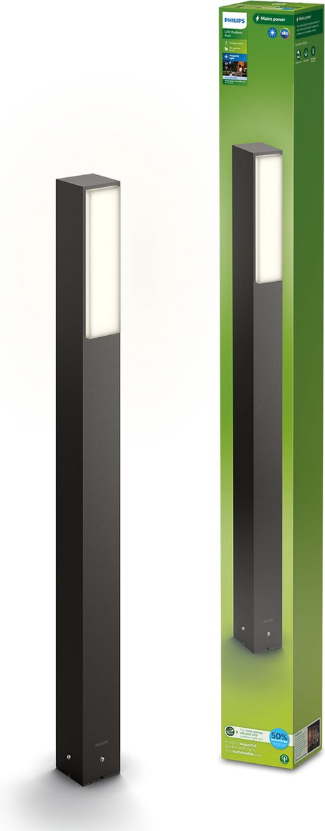 Philips LED Poteau de jardin Philips Stratosphere - ultra efficace - anthracite - 3,8W