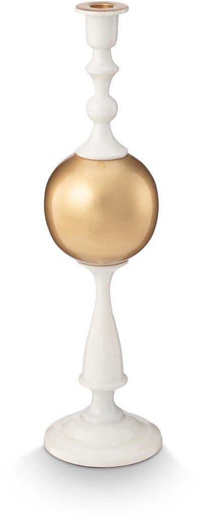Pip studio chandelier sphère - bougeoir en métal - or blanc - 44cm