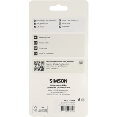 Câble intérieur Simson Gear s.a. ancienne nouvelle gazelle