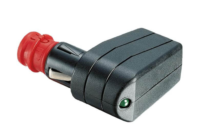 Prise uni à angle droit de 12 volts