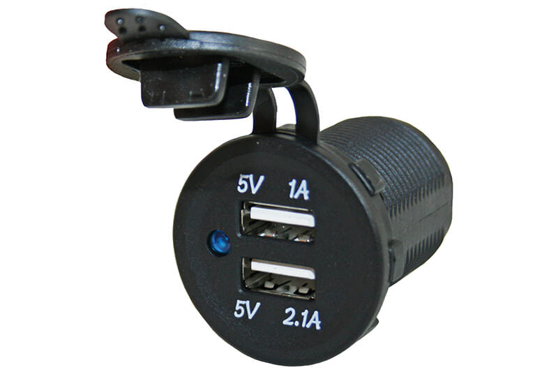 Chargeur USB Power Line intégré avec 2x USB-A avec courant de charge maximum 3,1A