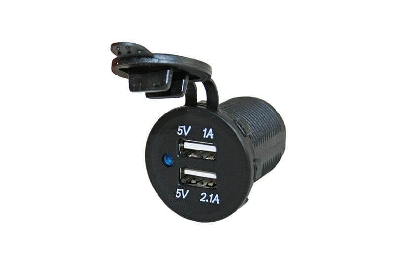 Chargeur USB Power Line intégré avec 2x USB-A avec courant de charge maximum 3,1A