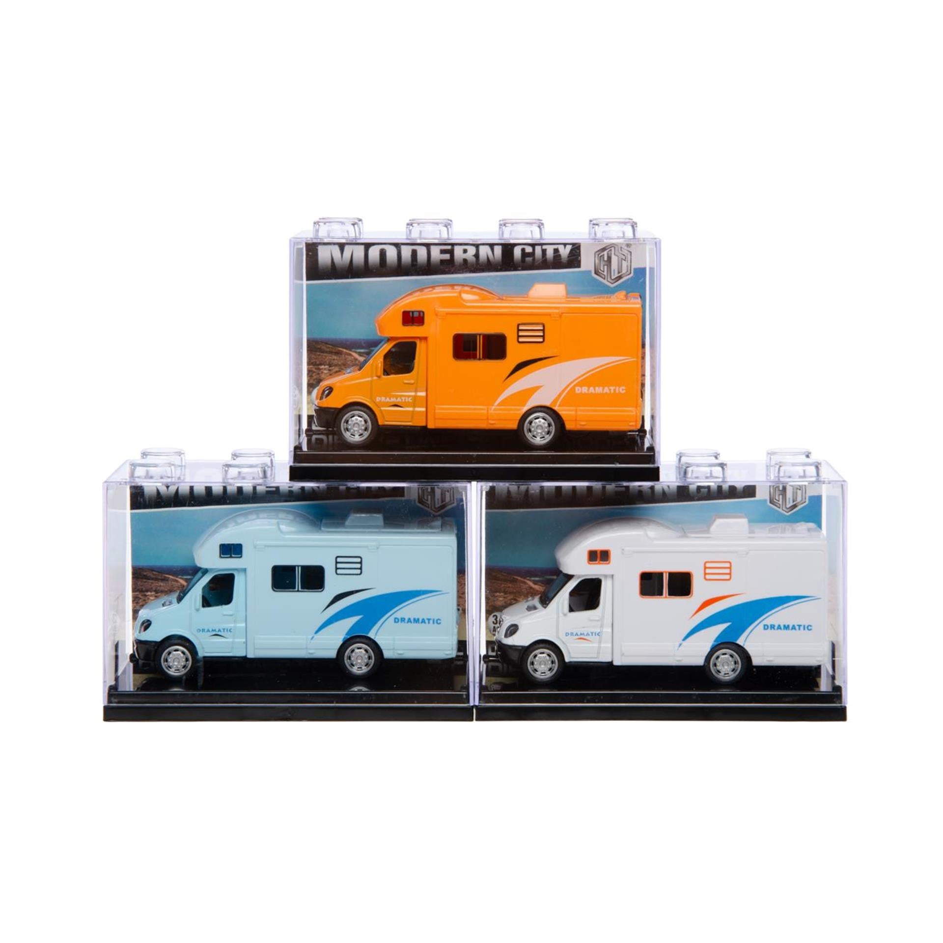 Camping-car moulé sous pression 10x4x5cm empilable