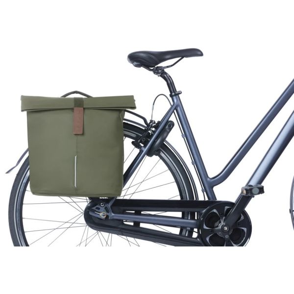 Sac à vélo de basilic Double City Moss Green Mik 28-32L