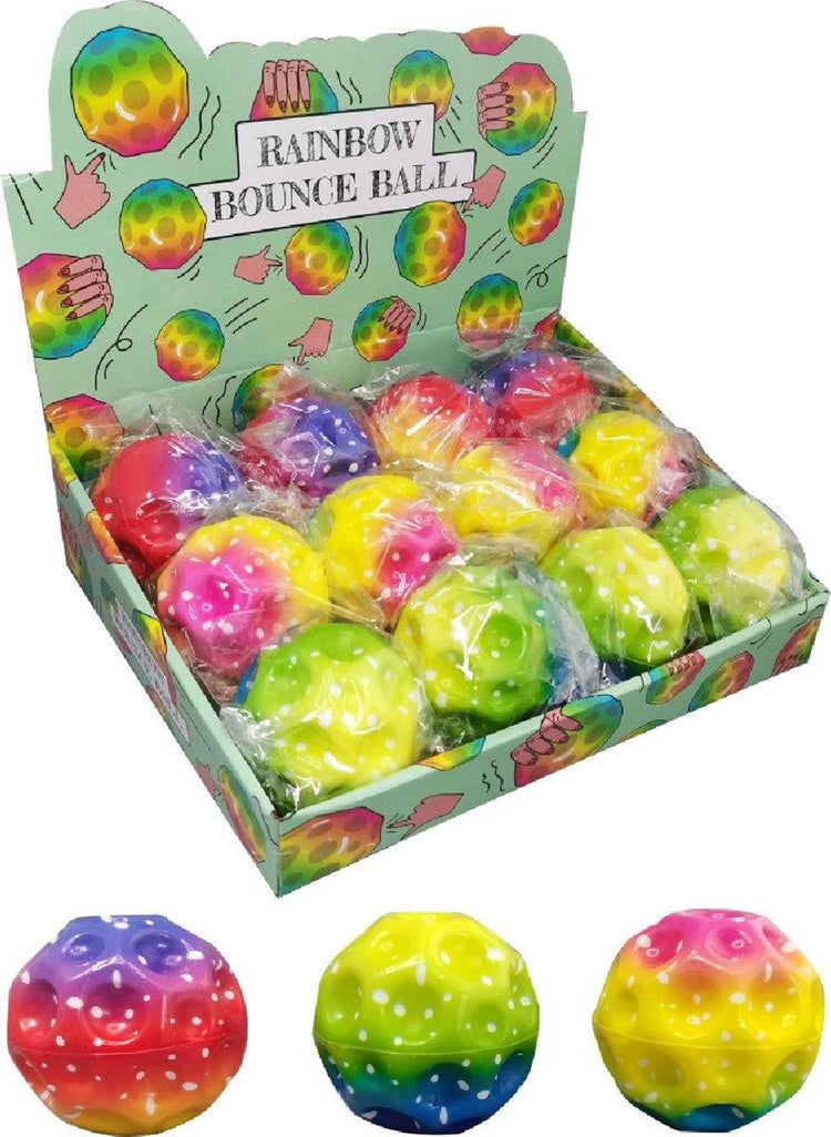 Balle super rebondissante arc-en-ciel ø6,5cm