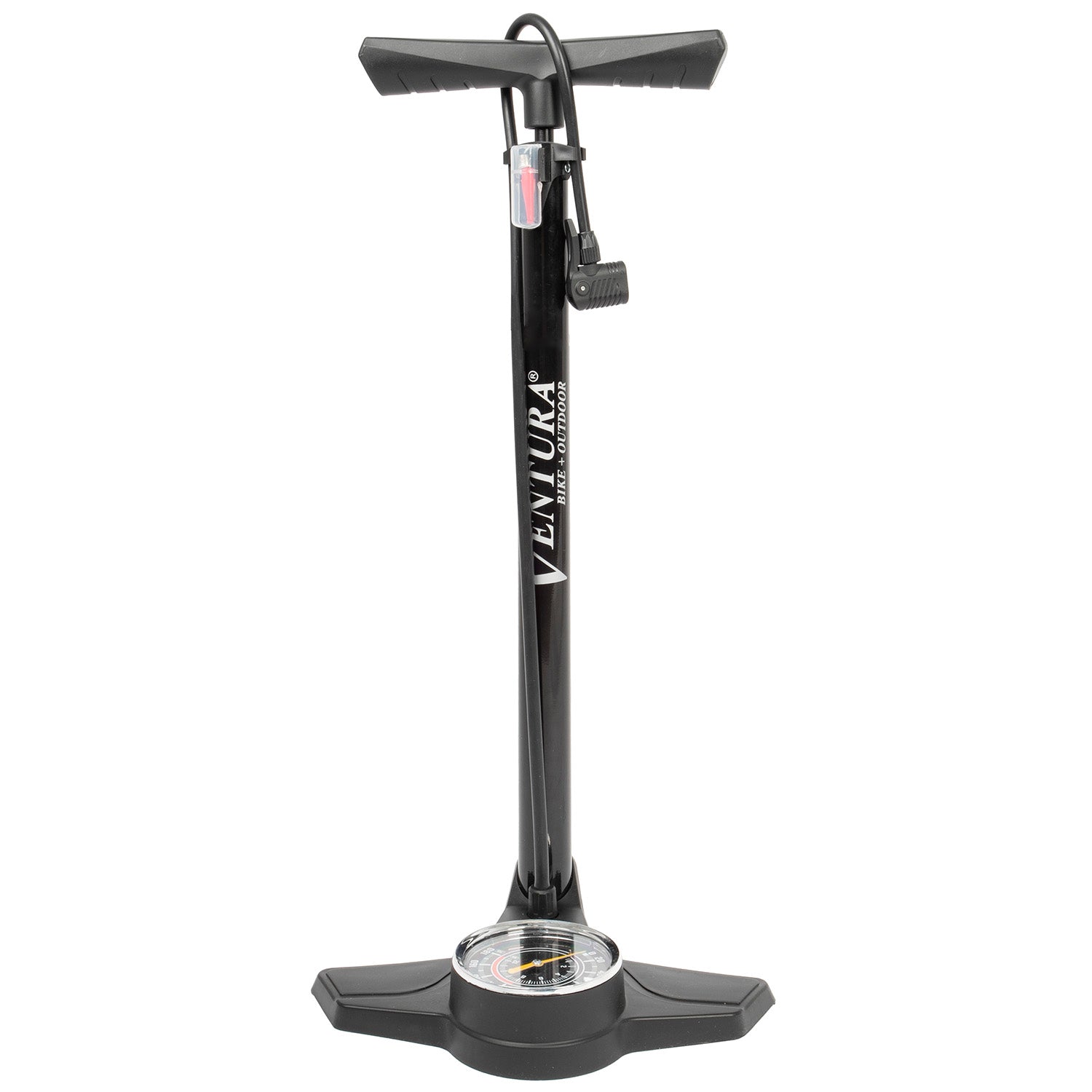Pompe à haute pression Ventura 120 psi 8 bar en acier avec manomètre AV-DV-fv noir