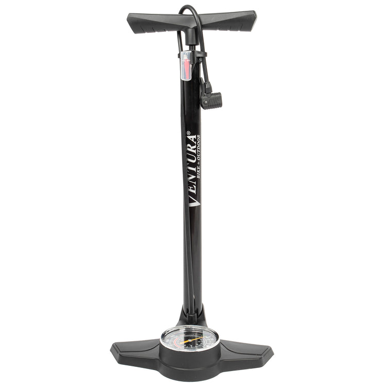 Pompe à haute pression Ventura 120 psi 8 bar en acier avec manomètre AV-DV-fv noir