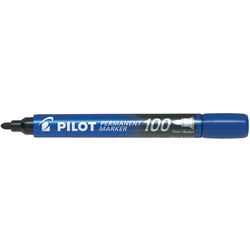 Marqueur permanent pilot 100 1mm pointe ronde bleu