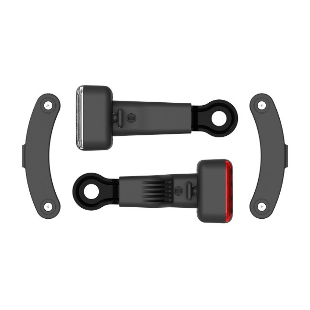Flash lumineux de reflux de refoulement. Éclairage du vélo avant et arrière.