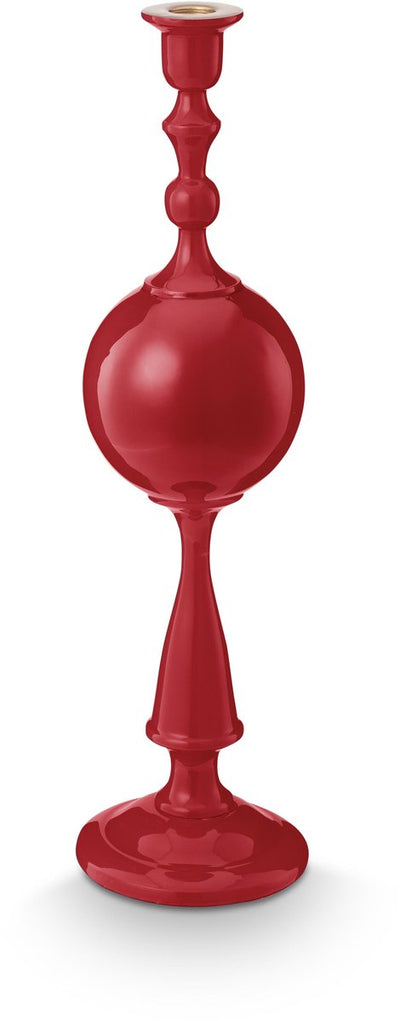 Pip studio chandelier sphère - bougeoir en métal - rouge foncé - 44cm