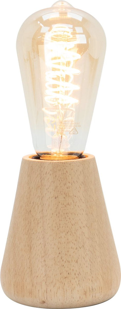 Lampe de table Eglo asby - e27 - 10 cm - marron clair - bois