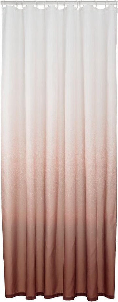 Sealskin blend - rideau de douche 180x200 cm - polyester - rose foncé blanc