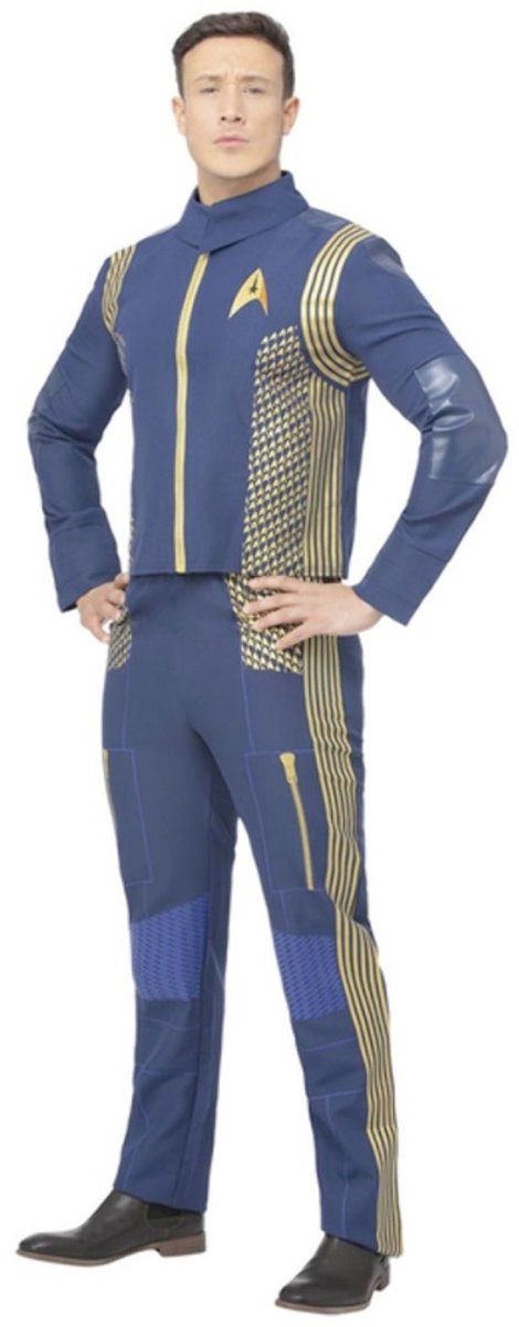 Smiffys - costume uniforme de commandement de découverte de Star Trek - l - bleu
