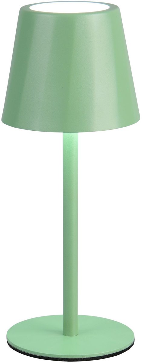 Rl vis ta lumière réalité diaz - lampe de table - vert pistache - incl. 1x SMD 1,6 W - Touch 4 niveaux - Couleur de la lumière réglable en continu - Connexion USB - rechargeable - sans fil