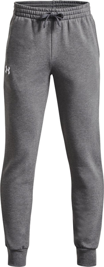 Under Armour UA Rival Fleece Joggers-Gris Pantalon de sport pour garçons - Castlerock Light Heather - Blanc