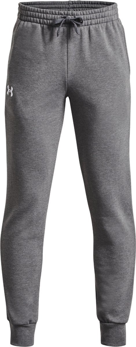 Under Armour UA Rival Fleece Joggers-Gris Pantalon de sport pour garçons - Castlerock Light Heather - Blanc
