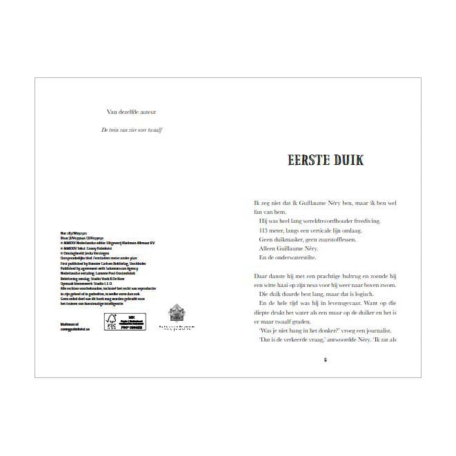 Kluitman Publishers 55 mètres sous l’eau