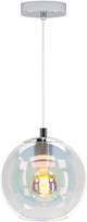 Suspension Eglo ariscani 2 - e27 - ø 20 cm - verre coloré chrome