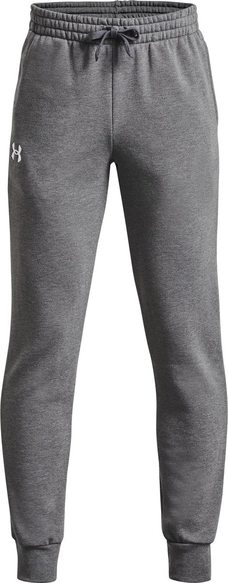 Under Armour UA Rival Fleece Joggers-Gris Pantalon de sport pour garçons - Castlerock Light Heather - Blanc
