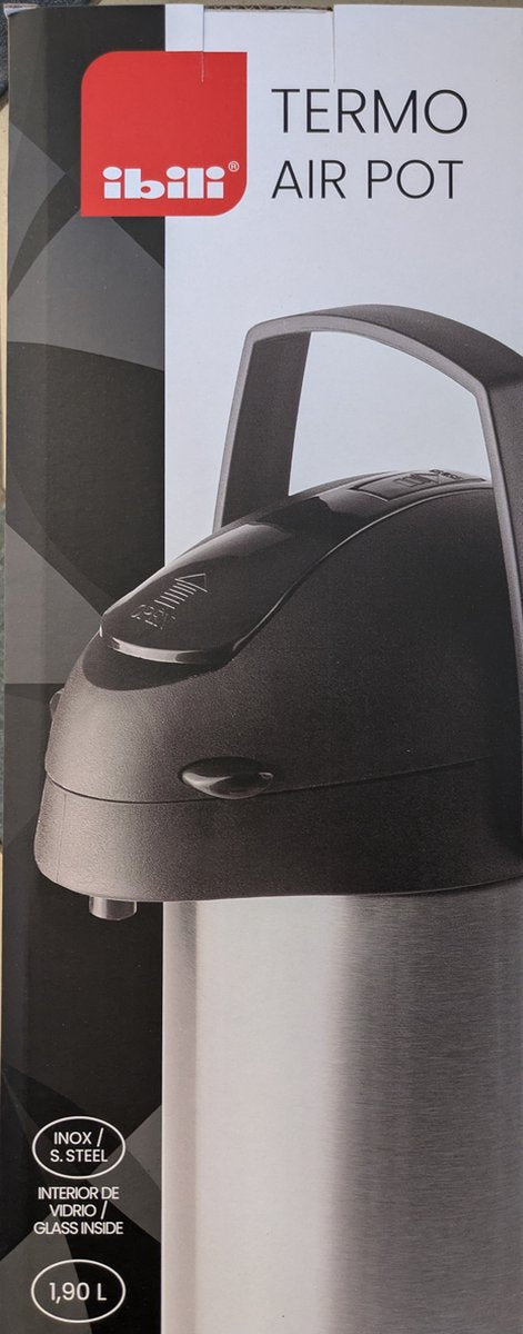 Pot à air thermo Ibili 1,9 litre en acier inoxydable
