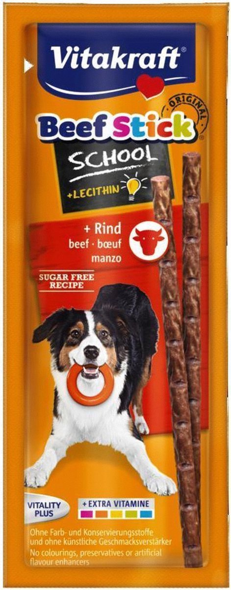 Vitakraft école de bâtonnets de bœuf - chien - snack - 10 bâtonnets