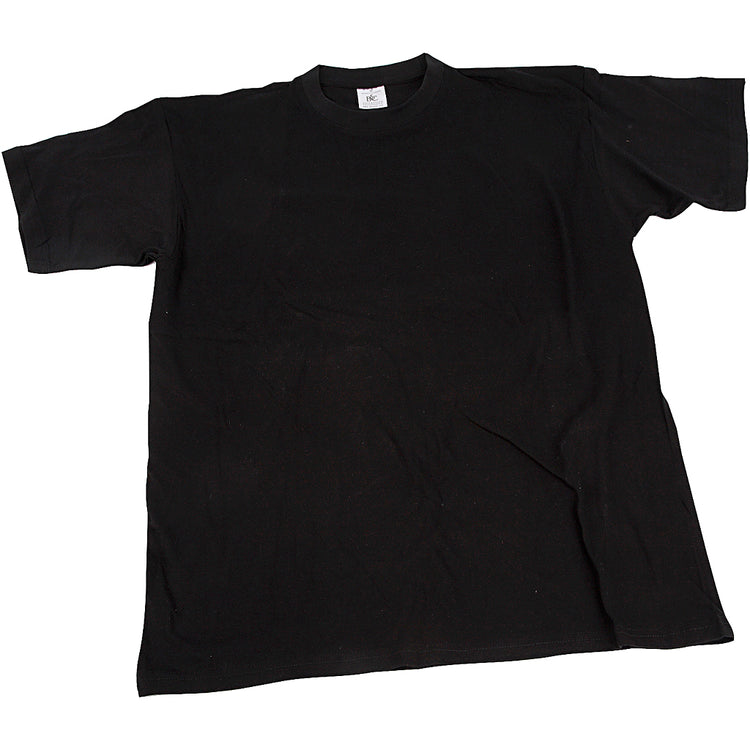 T-shirts Creativ Company, L: 32 cm, taille 3-4 ans, col rond, 145 g, noir, 1 pièce
