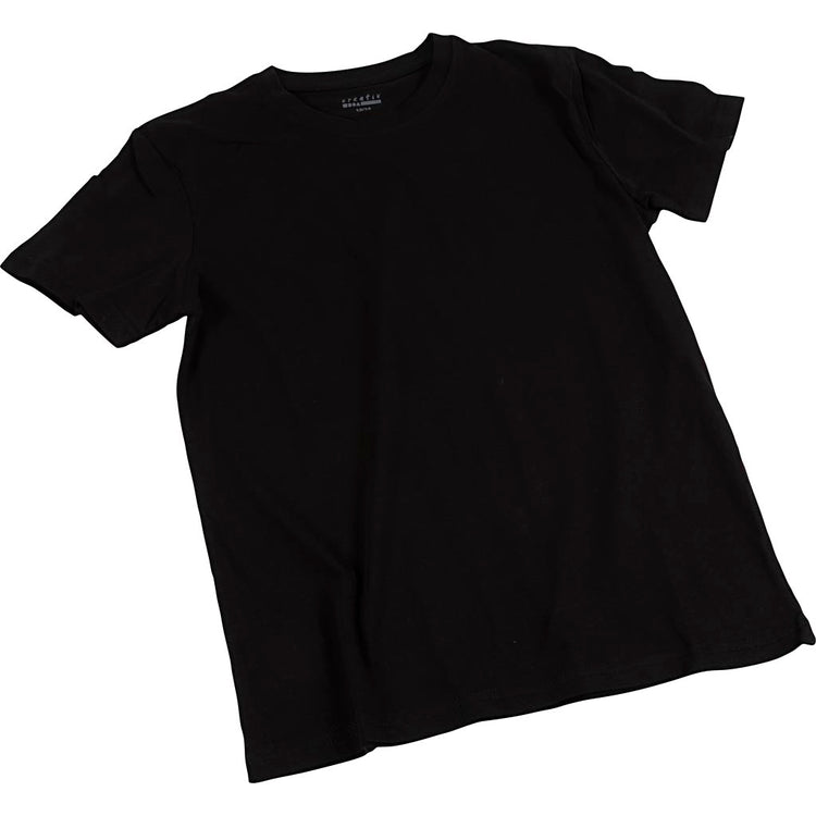 T-shirts Creativ Company, L: 44 cm, taille 12-14 ans, col rond, 145 g, noir, 1 pièce