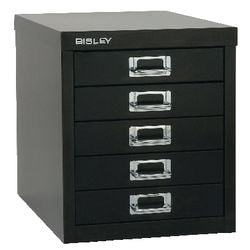 Commode bisley 5 tiroirs a4 noir