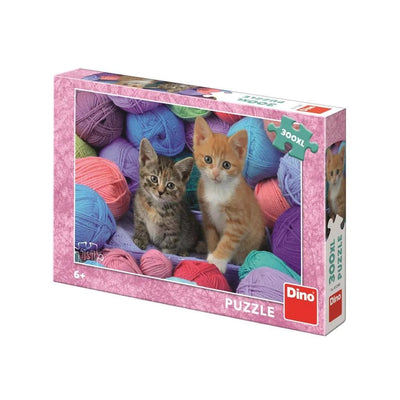 Puzzle mignon chatons entre les pièces de laine 300 xl