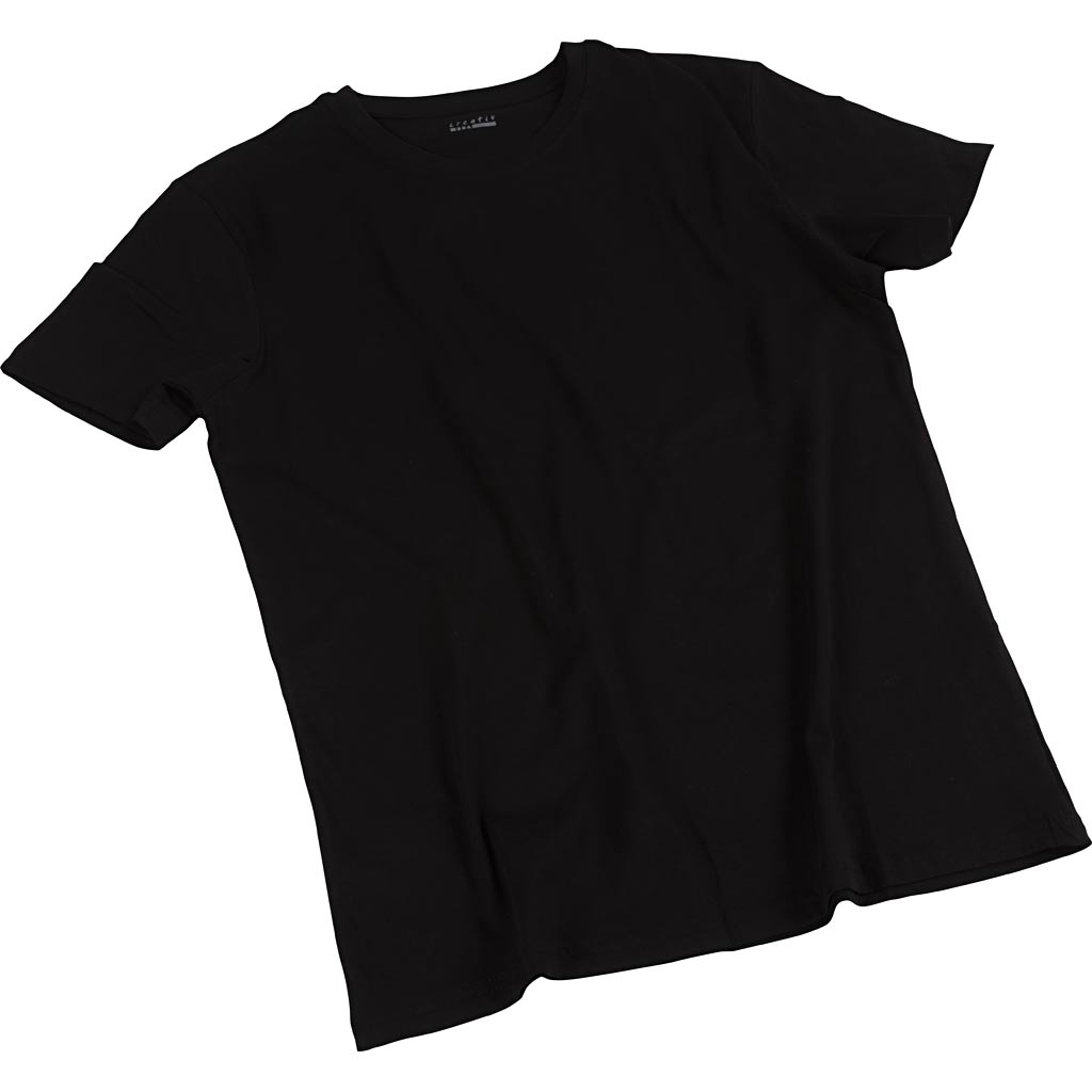 T-shirts Creativ Company, l: 52 cm, taille M, col rond, 145 g, noir, 1 pièce