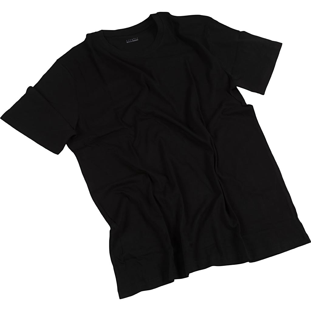 T-shirts Creativ Company, l: 60 cm, taille xx-large, col rond, 145 g, noir, 1 pièce