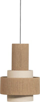 Woood pelle hanging lamp - rope - natural - 56x38x38
