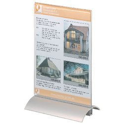 Support de présentation durable 858819 alu a5 transparent
