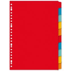 Onglets de couleur kangaro p410m 180g m2 a4 blanc 10 parties 23 trous