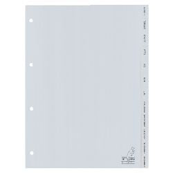 Onglets kangaro pp g412j a4 120 microns gris 12 parties janvier-déc 4 trous imprimés